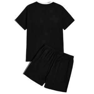 Ensembles de vêtements pour garçons, t-shirt en coton et short rayé, ensembles décontractés d'été, ensembles courts pour enfants, ensemble à manches courtes, exporté de BD - Product Image 6