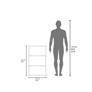 Eco 36\" High <b>Open</b> 3 Tier Wall Cabinet White <b>Storage</b> Cabinet Cube Shelf for Bedroom Office Living Room or Garage - Product Image 4