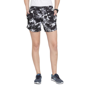 กางเกงขาสั้นออกกำลังกายเอวกลางสำหรับผู้หญิง ยี่ห้อ Logo แบบไร้ตะเข็บ ยกกระชับสะโพก ระบายอากาศ แห้งเร็ว ยืดได้ 4 ทิศทาง ไซส์ใหญ่ ผลิตจากโพลีเอสเตอร์ - Product Image 1