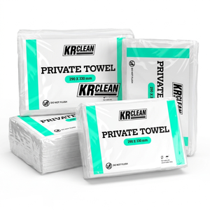 Tissu non tissé spunlace écologique personnalisable, prix compétitif, lingettes nettoyantes simples pour soins personnels, lingettes sèches - Product Image 1
