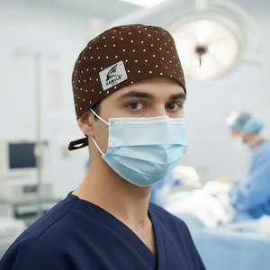 Bonnets chirurgicaux en coton respirant et écologique pour salons de beauté, cliniques vétérinaires, dentistes et infirmières, avec motifs imprimés - Product Image 3