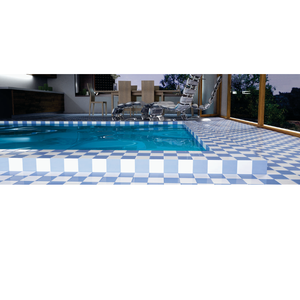 Blue tile New Design square Shape Decorative Ceramic <b>Wall</b> Tile 100x200mm Modern Trending Small Format Tile Factory Direct - Product Image 2