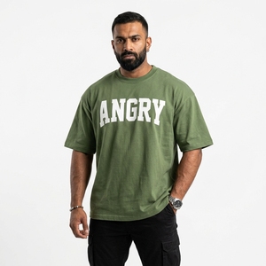 Custom Men’s Cotton T-Shirt Short Sleeve Heavyweight 300GSM Tee Breathable Soft Fabric Private Label Wholesale Apparel - Product Image 6