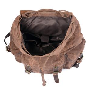 Mochila de Lona y Cuero, Bolsa de Viaje Premium para Portátil, Proveedor Mayorista OEM de Marca Privada LCB-0048 - Product Image 4