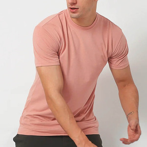T-shirt à manches courtes de qualité supérieure avec logo personnalisé, couleur unie, col rond, séchage rapide, pour hommes, prix de gros - Product Image 4