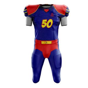 Uniforme de football américain de style différent, couleur unie ou imprimée, avec couleurs et logo personnalisés, séchage rapide, 100% polyester - Product Image 1