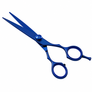 Ciseaux professionnels en acier inoxydable, lame droite, pointe acérée, poignée ronde, durables, pour adultes droitiers - Product Image 4