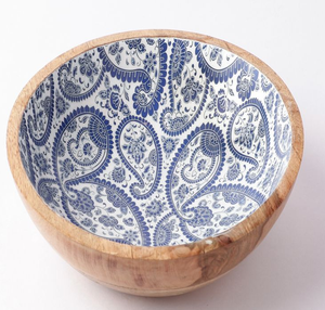 Ensemble de bols décoratifs en émail imprimé sur bois pour la décoration de la maison et le service des aliments, vaisselle décorative - Product Image 3