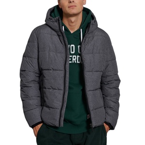 Chaqueta de Invierno Personalizada con Logotipo para Hombre, Chaqueta Acolchada de Lona con Cuello Alto, Transpirable, Resistente al Viento, Prenda Exterior de Talla Grande - Product Image 1