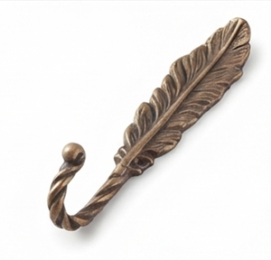 Vintage Feather Wall <b>Hook</b> Metal Decorative Single <b>Hook</b> For Clothing Storage Organization Elegant Home Decor - Product Image 1