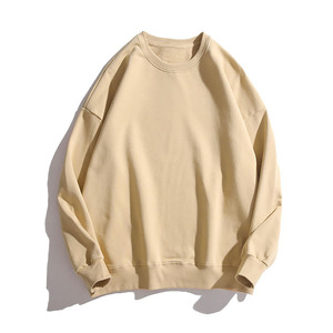 Oversized <b>Sweatshirt</b> Solid <b>Grey</b> 100% Cotton Knitted Pullover Casual Autumn Wear <b>Men</b> Regular Fit <b>sweatshirt</b> for <b>men</b> - Product Image 4