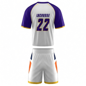 Nouvel ensemble d'uniformes de lacrosse sur mesure, respirant, à faible MOQ, imprimé par sublimation - Product Image 5