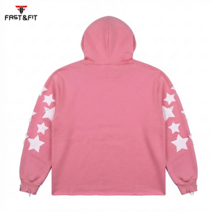 ราคาขายส่ง เสื้อฮู้ดดี้โอเวอร์ไซส์ น้ำหนักเบา ผ้าทอ แต่งแพทช์ คุณภาพสูง สไตล์สตรีทแวร์ สำหรับฤดูหนาว ดีไซน์ทำเก่าแบบ Distressed เหมาะสำหรับทั้งชายและหญิง - Product Image 5