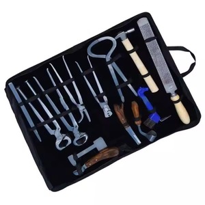 Complete Horse Farrier Tool Kit 10 Piece Set Stainless Steel Hoof Knife Nipper Nail <b>Pullers</b> Saddle Clincher Hammers Trimming - Product Image 6