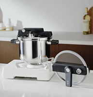 Autocuiseur commercial en acier, 6L, presseur à gaz, en acier inoxydable, pour cuisinière à gaz et à induction