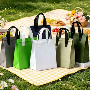 <b>Custom</b> Logo Non Woven Large Capacity <b>Insulated</b> Cooler Bags Colours <b>Insulated</b> Lunch Food <b>Box</b> for Picnic Milk Tea & Food Take Away - Product Image 4