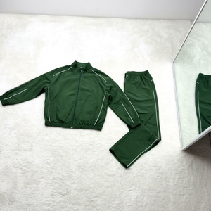 Conjunto Deportivo Urbano para Hombre, Transpirable, de Secado Rápido, Chaqueta Ligera de Primavera, Pantalones con Costuras Verdes - Product Image 1