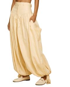 High on Demand 100% Cotton Solid Color <b>Pyjama</b> <b>Trousers</b> Stylish Summer Women's Lounge Pants Available at Bulk Quantity from India - Product Image 1