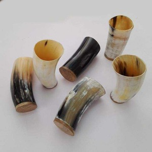 Verre à boire artisanal en corne de buffle écologique, style rustique vintage, vaisselle durable, article cadeau - Product Image 2