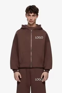 Tracksuits Breathable Fabric Solid Pattern Jogging Casual Street Wear for Winter Wholesale Hot Selling Men's Hooded Zipper - Product Image 4