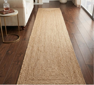 Tapis de couloir en jute naturel fait main, tapis tissé style ferme, tapis d'entrée bohème, tapis de cuisine rustique, taille personnalisée - Product Image 1
