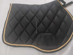 Soft breathable English saddle <b>pad</b> constructed with durable quilted layers ensuring <b>cooling</b> airflow consistent saddle <b>pad</b> - Product Image 3