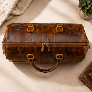 Sac de voyage en cuir imperméable 2026 avec bandoulière réglable, sac de sport en cuir personnalisé taille adulte, étanche - Product Image 5