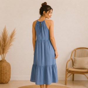 Ensemble pyjama et vêtements de détente pour femmes, 100% coton gaze, vêtements de nuit respirants pour l'été, vêtements pour femmes - Product Image 3