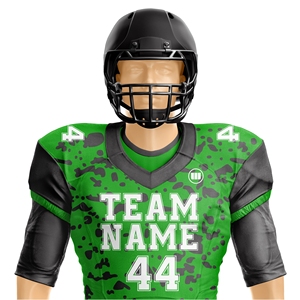 ชุดยูนิฟอร์มอเมริกันฟุตบอลแบบกำหนดเอง เสื้อและกางเกง ชุดผ้าโพลีเอสเตอร์ 100% พิมพ์ลาย ระบายอากาศได้ดี ผ้าตาข่ายประสิทธิภาพสูง ชุดทีมสำหรับฤดูร้อน - Product Image 4