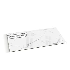 กระเบื้องพอร์ซเลนคุณภาพสูงหรูหรา ขนาด 600x1200 มม. ผิวมันเงา จากอินเดีย กระเบื้องปูพื้นห้องน้ำสีขาวเคลือบเต็มแผ่น สำหรับใช้ในบ้านพักตากอากาศ - Product Image 1