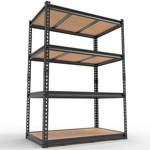 Étagère de garage réglable à 4 niveaux 122*60*153.5cm en fer noir perforé en forme de gourde pour présentoir de marteaux en caoutchouc et de gants - Product Image 6