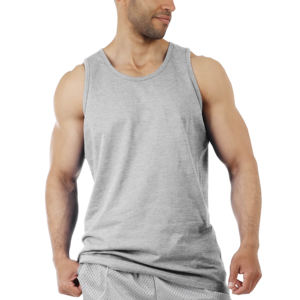 Débardeur décontracté pour homme, respirant, écologique, séchage rapide, col en U, polyester/coton, débardeur stringer pour homme - Product Image 4