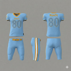 Conjunto de Uniforme de Fútbol Juvenil de Primera Calidad Rexfit Sports, Jersey Sublimado Transpirable con Pantalones Acolchados Resistentes - Product Image 5