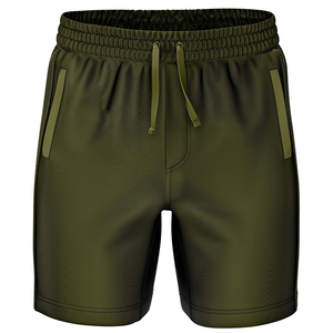 Pantalones Cortos Deportivos de Hombre, de Color Sólido, Tejidos en Poliéster, de Cintura Media, con Cordón Ajustable, Elásticos, de Secado Rápido, con Bolsillos, Estilo Casual - Product Image 5