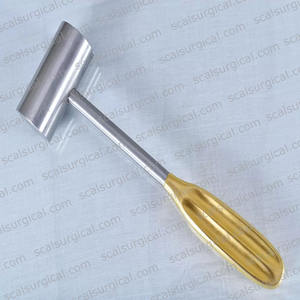 Maillet chirurgical Cottle pour os, 24 cm, en acier inoxydable, instrument orthopédique pour chirurgie osseuse, tête de 33 mm, réutilisable - Product Image 2