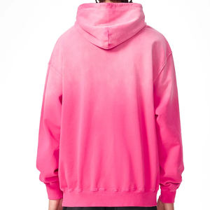 Sudadera con capucha deportiva de algodón 100% de 420 g, de peso pesado, holgada, lisa, con efecto desgastado por el sol y lavado especial, estilo streetwear con hombros caídos para hombre - Product Image 4