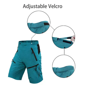 Shorts de cyclisme en polyester et nylon, séchage rapide, pour l'été, vêtements de sport d'extérieur, taille haute, avec plusieurs poches, shorts de sport VTT pour hommes - Product Image 2