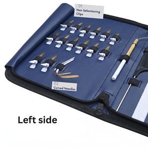 Advanced Stainless Steel Hair Extension Tools Set Micro Bead Crimping Pliers Keratin Bond <b>Cutter</b> Loop Hook Thread Scissors - Product Image 5