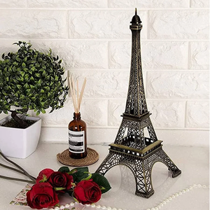 Figurine décorative de luxe vintage Tour Eiffel Paris en métal, souvenir architectural, objet de collection, décoration intérieure, cadeau - Product Image 6