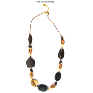 Collar de Cuentas de Hueso Geométrico con Piedra de Hueso Natural, Chapado en Oro, Estilo Bohemia, Joyería Unisex al Mejor Precio al por Mayor - Product Image 2