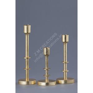 Juego de 3 Portavelas Dorados, Portavelas de Lujo Hechos a Mano, Portavelas de Metal, Candelabros Hechos a Mano, Candelabros Navideños - Product Image 1
