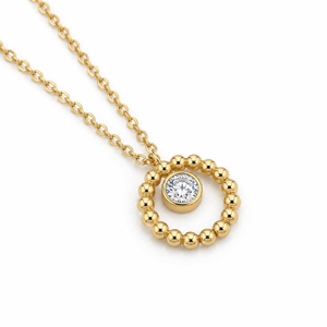 Collier pendentif en moissanite pour femme, chaîne en argent sterling 925, sertissage griffe, taille brillant rond, pour usage quotidien - Product Image 4