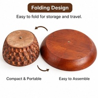 Bol à fruits en bois naturel artisanal pour la décoration de table
