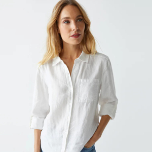Women's Classic Button-<b>Down</b> T-Shirt in 100% Cotton - Perfect for Professional Office Wear and Casual Outfits - Product Image 5