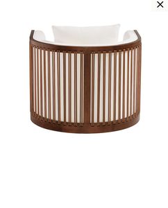 Fauteuil d'appoint moderne en teck, fauteuil lounge rembourré avec panneau latéral à lattes, pour salon - Product Image 3