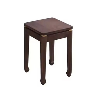 Chaise de bar et chaise de salon sur mesure en bois d'acacia massif avec plateau rond et trou central, pour hôtel, lounge et boîte de nuit - Product Image 6
