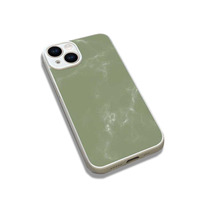 Étui de téléphone personnalisé imperméable en TPU+PC avec design marbré pour 11/12/13/14 Pro Max sans support