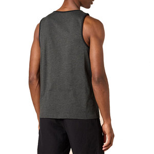 Oem Service Men's Tank Top Knitted Breathable Lightweight Customized Printing Polyester Cotton Gym Workout Yoga Fitness - Product Image 2