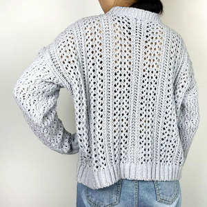 OEM High-quality Winter Warm Knitted Women's <b>Cardigan</b> Solid Color Custom Fashion 240GSM Polyester Candy Color - Product Image 5