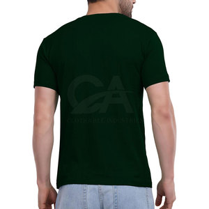 เสื้อยืดคอกลมแขนสั้นสีเขียวเข้มสำหรับผู้ชาย ลายคริสต์มาส ผ้าฝ้าย 100% ระบายอากาศได้ดี พรีเมียม สกรีนโลโก้ด้านหน้า - Product Image 2
